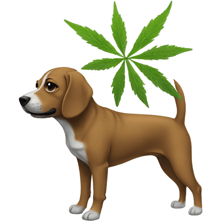 Weed dog emoji