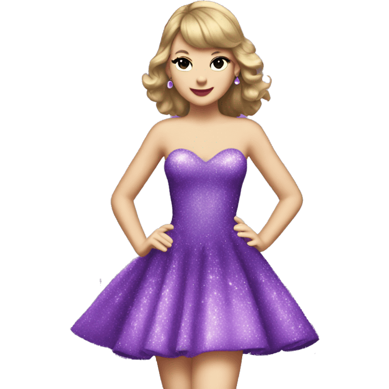 taylor swift purple sparkly princess dress emoji