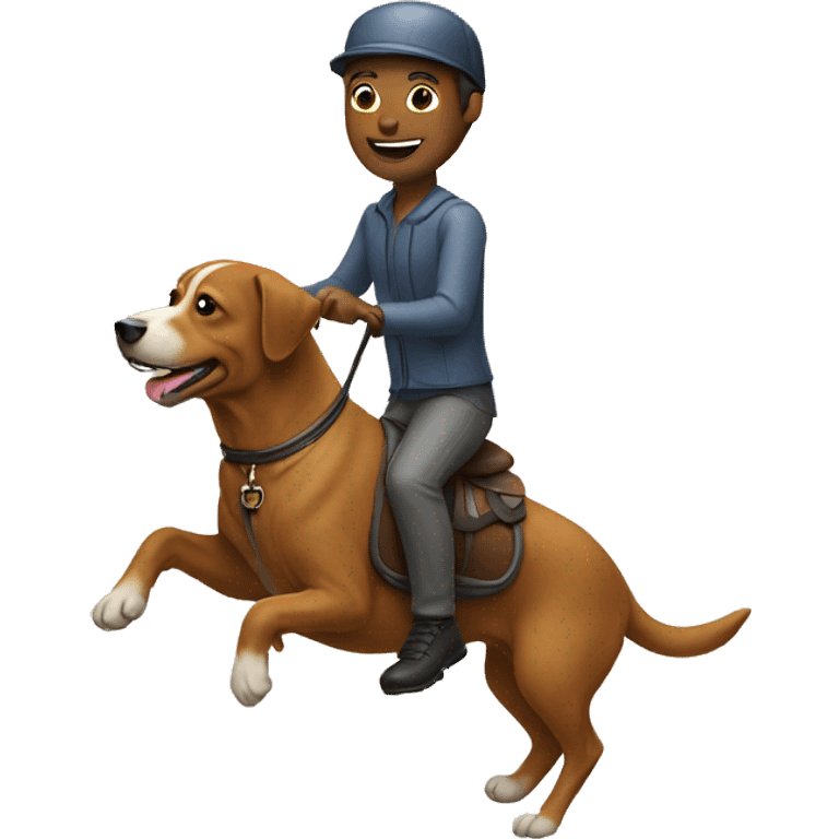 person riding a dog emoji