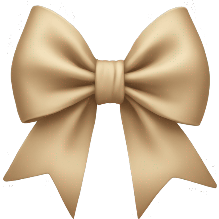 Beige bow emoji