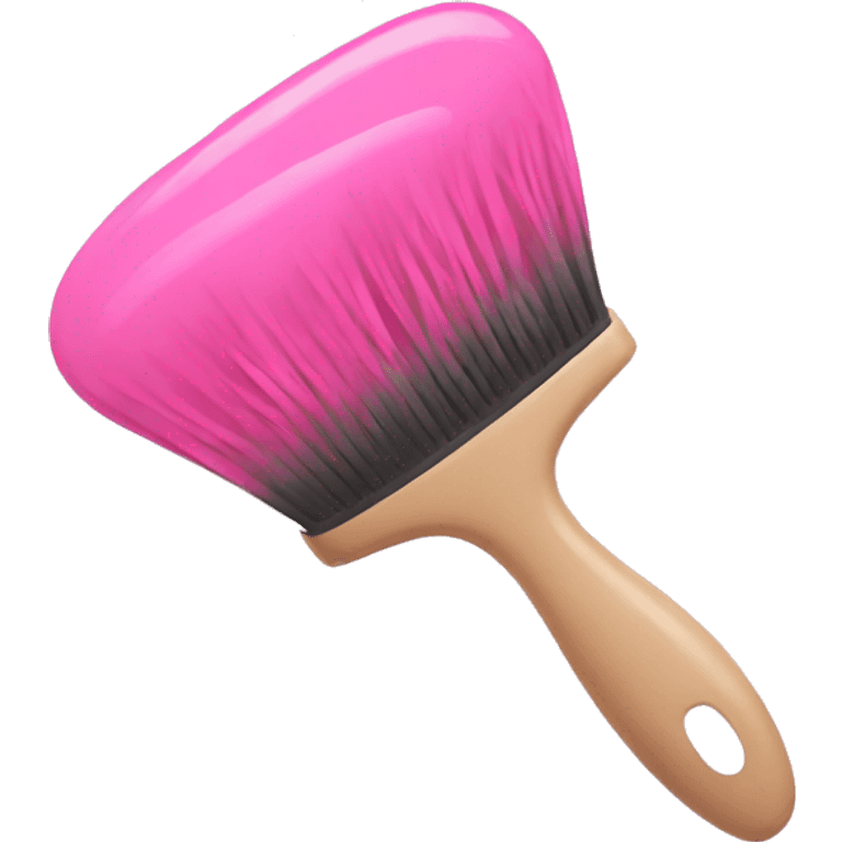 Pink and beige hair brush emoji