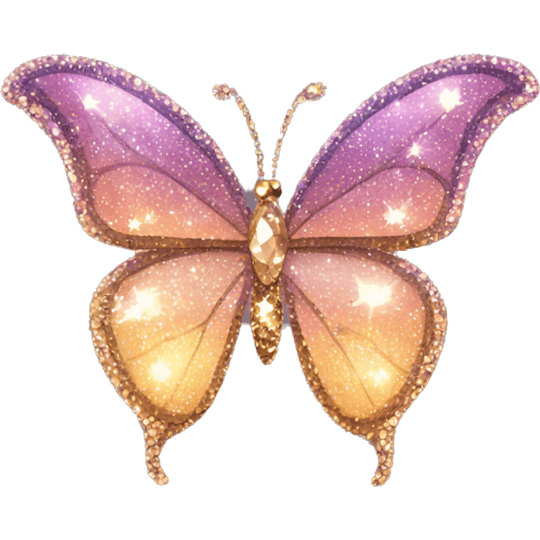 Glittery Starry Gemstone Butterfly emoji