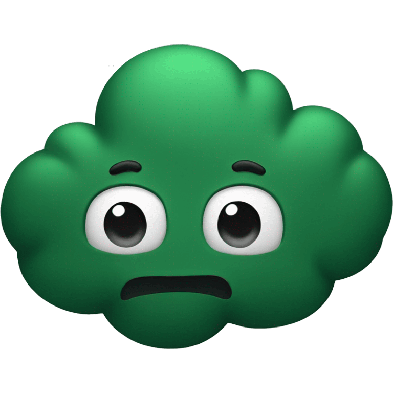 Dark green cloud emoji