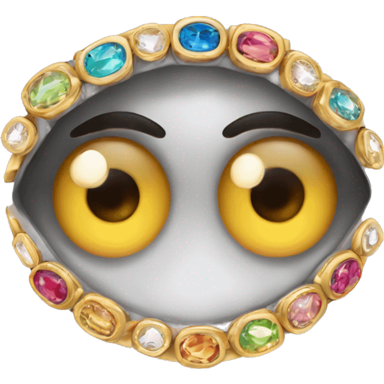 Eyes roll with jewelry  emoji