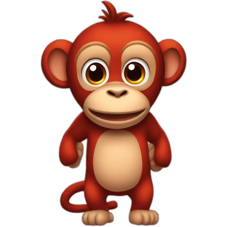 big red butt monkey emoji