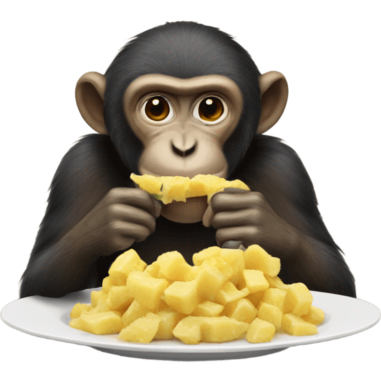 monkey eating emoji