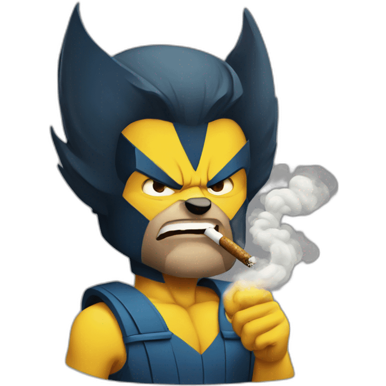 Wolverine x men smoking weed emoji