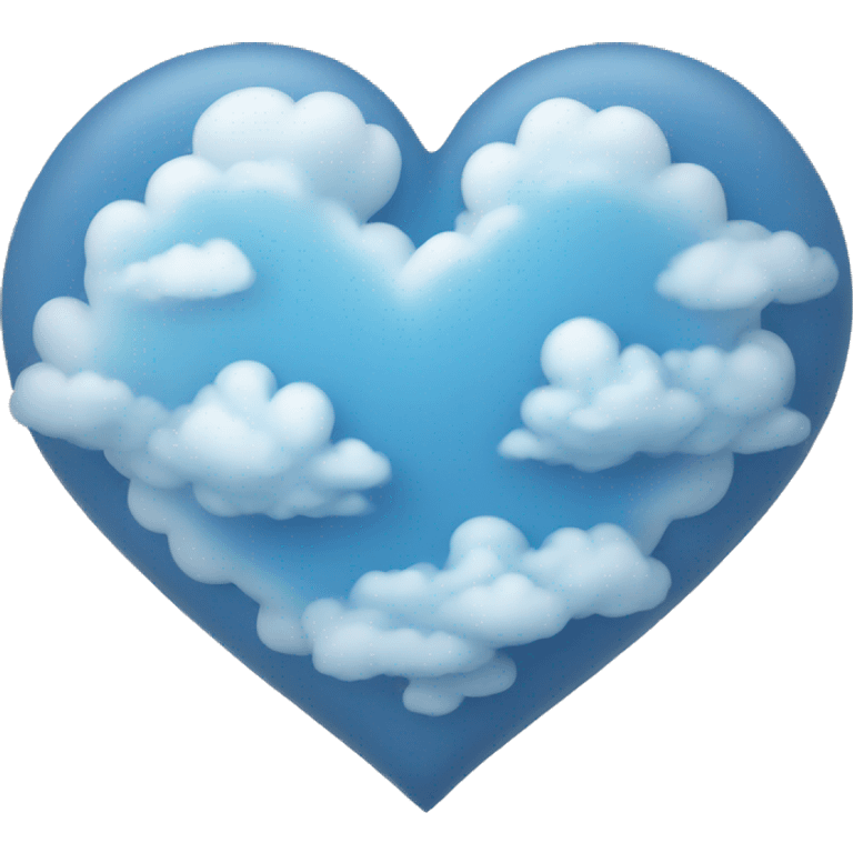 Blue cloudy heart emoji