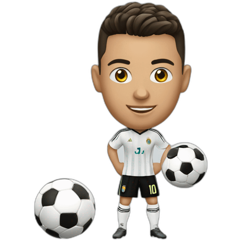 Ronaldo with ballond'or  emoji