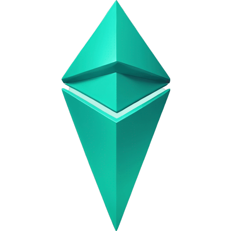 ethereum symbol with teal and torquoise colors emoji