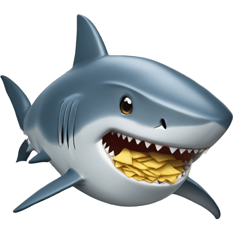 Shark with chips emoji