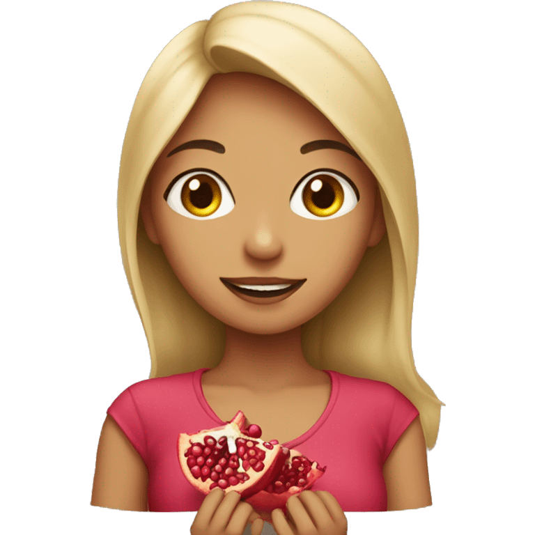 Girl with pomegranate  emoji