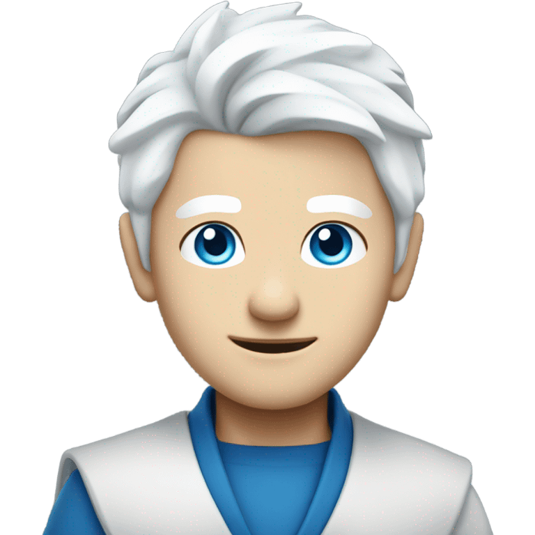 Gojo blue eyes Anime white hair emoji