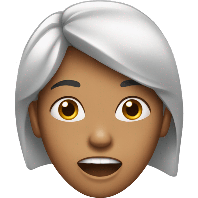 woman with open mouth emoji