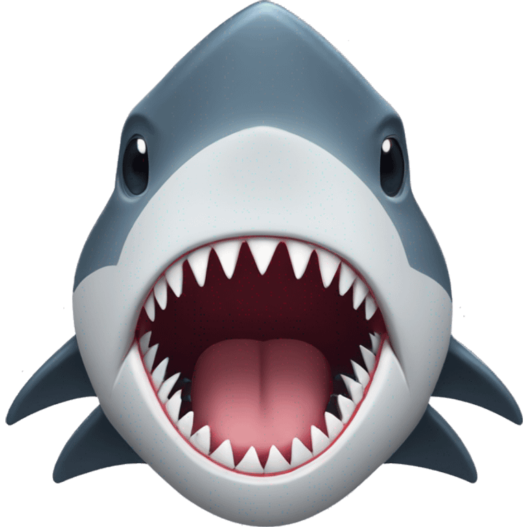 shark with sharp teeth chomping emoji