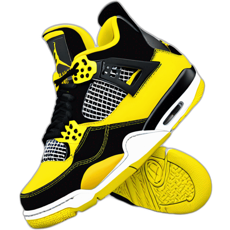 Air Jordan 4 Retro Yellow Thunder emoji