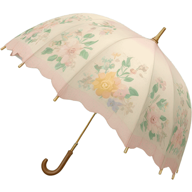 vintage floral umbrella emoji