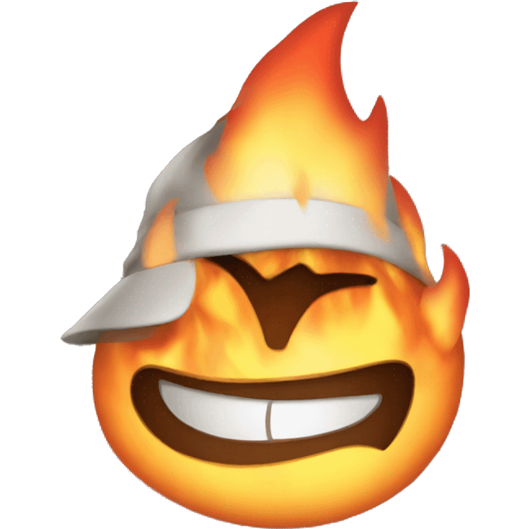 Fire smirk emoji