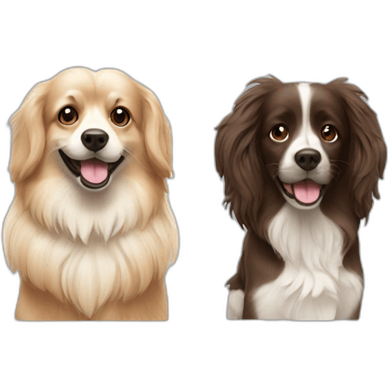 spitz and spaniel emoji