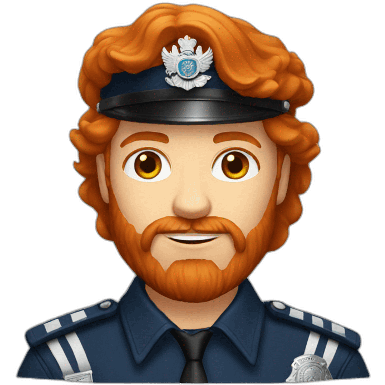 Russian police officer redhead with beard   emoji