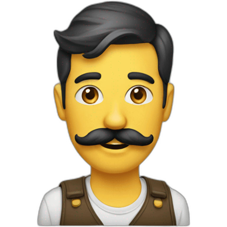 Austin painter with funny mustache emoji