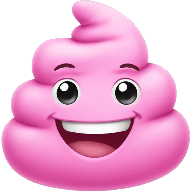 pink smiling poop emoji