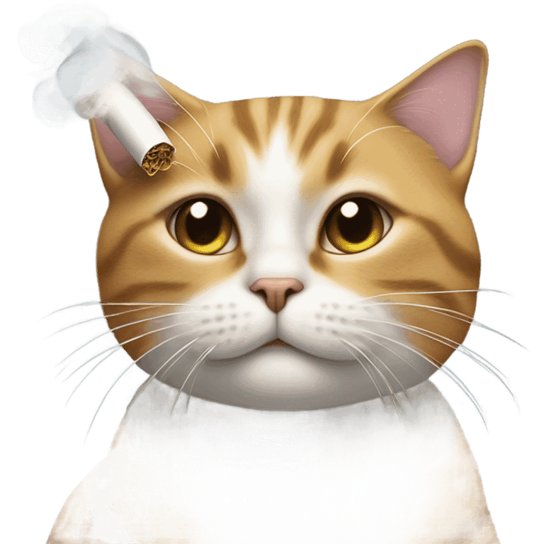 Cat smoking emoji