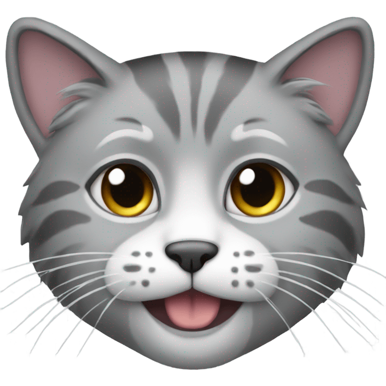 A CAT WITH  GRAY FUR  emoji