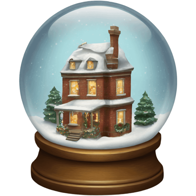 Realistic Victorian Christmas snowglobe emoji