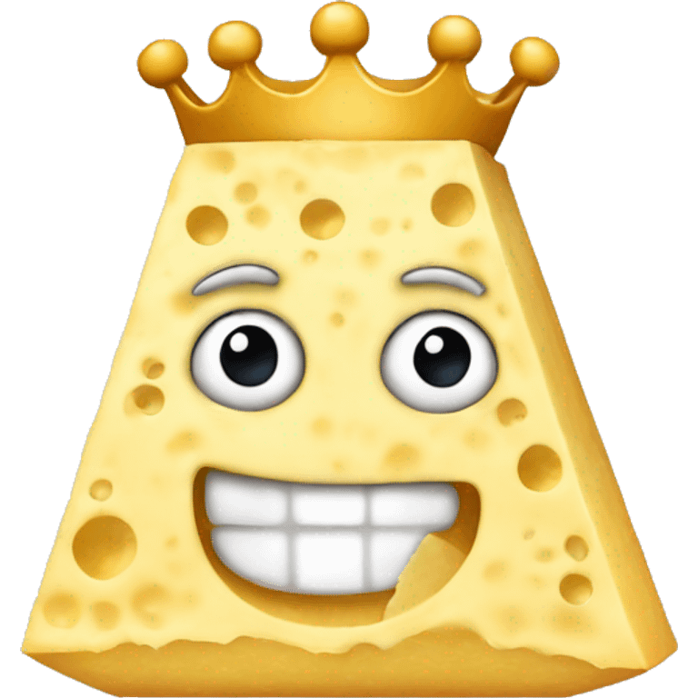 parmesan with a  crown on top emoji