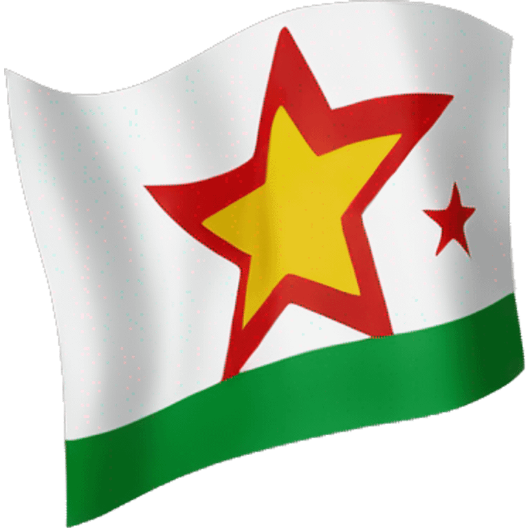 Independent Syria flag with 3 stars emoji