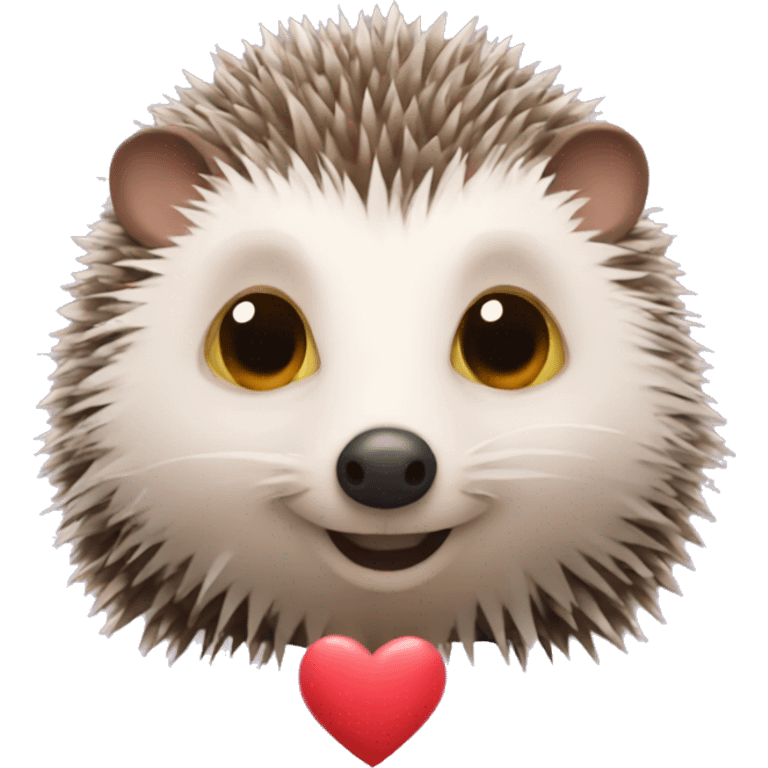 Hedgehog with heart eyes emoji