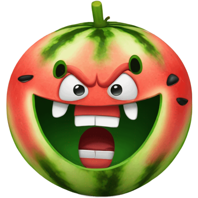 Angry watermelon emoji