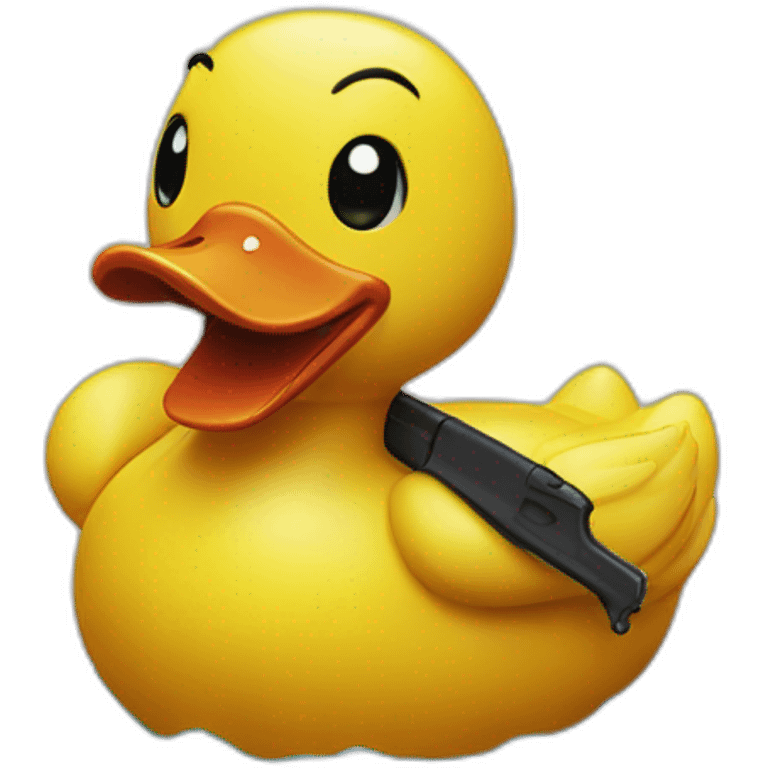 Killer rubber duck emoji