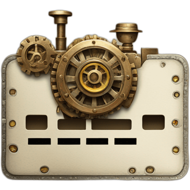 A credit card in steampunk style emoji