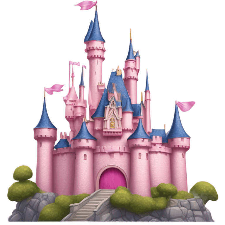 Pink Disney castle Minnie mouse emoji