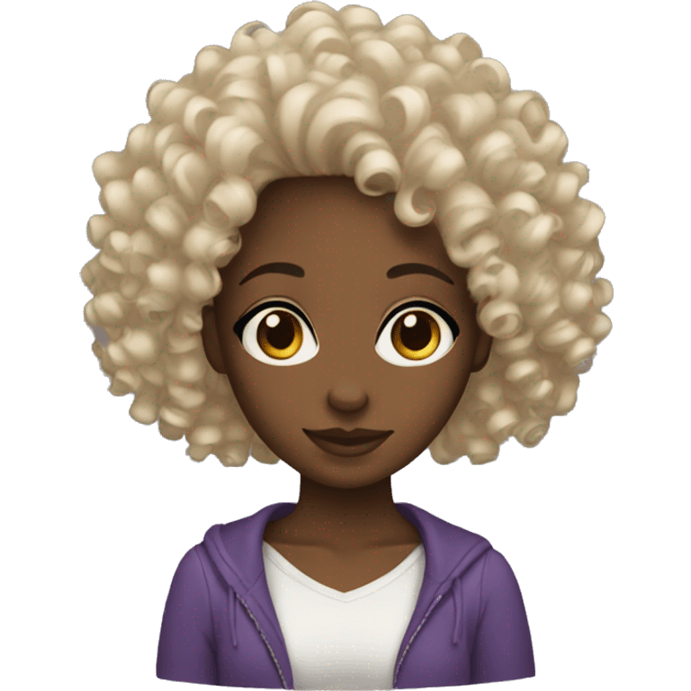 Black girl curly hair  emoji