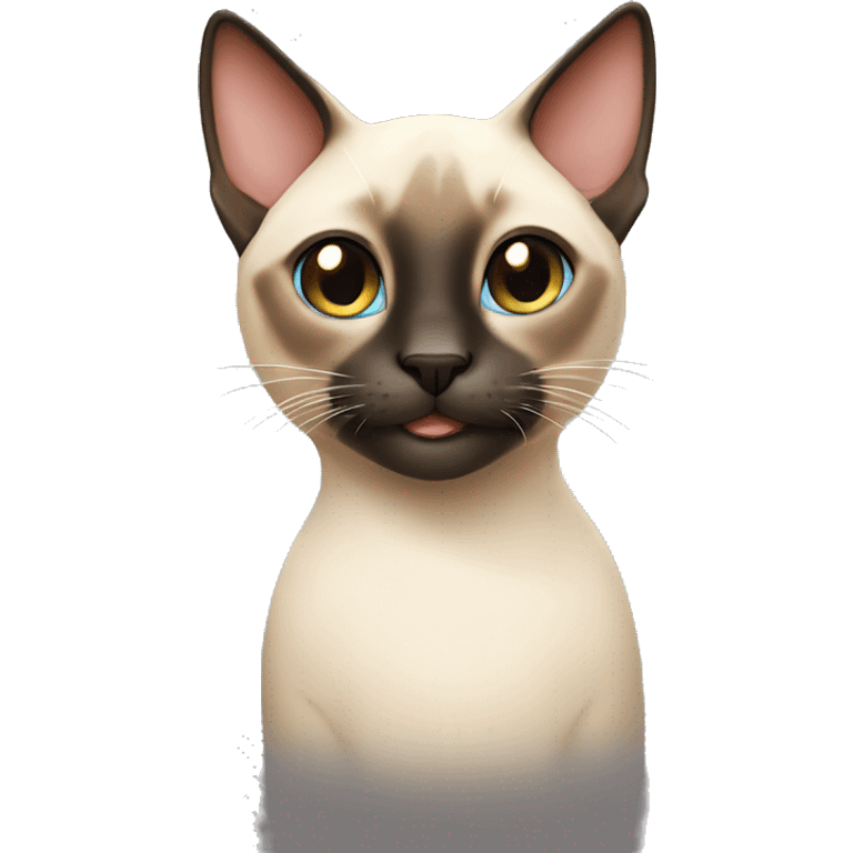 smiling siamese cat emoji