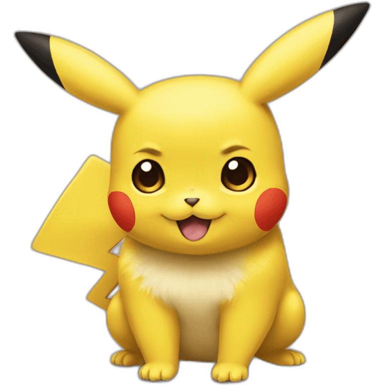 pikachu qui porte un chat emoji