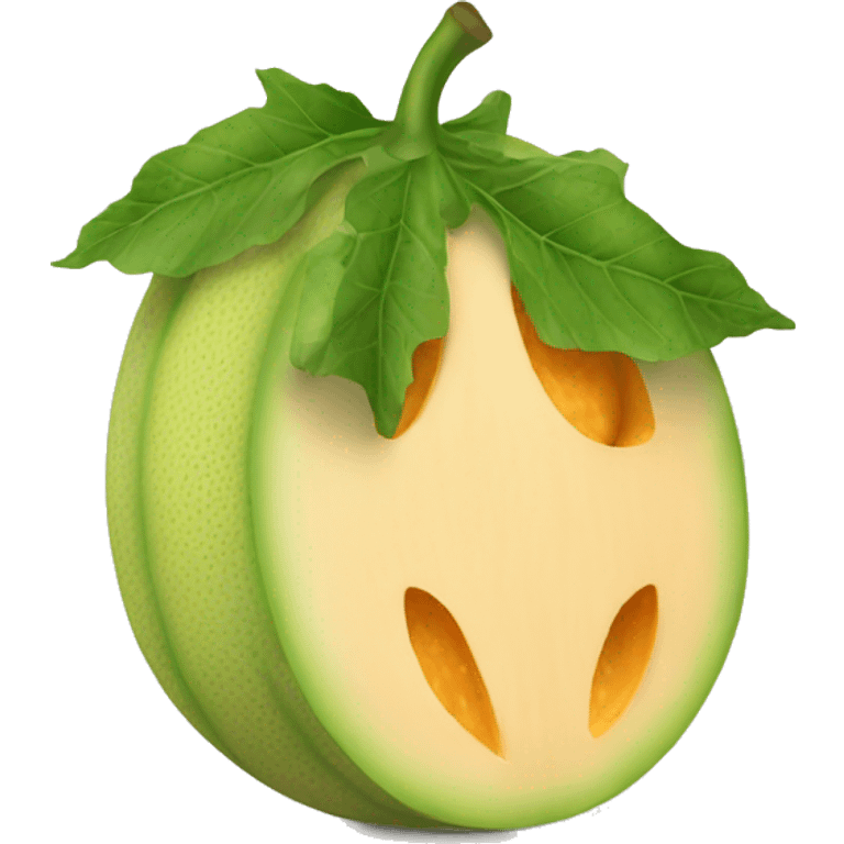 Cantaloupe fruit emoji