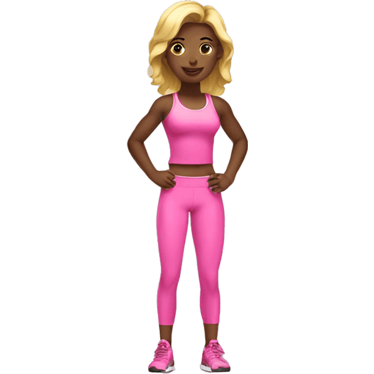 Pink gym girl emoji