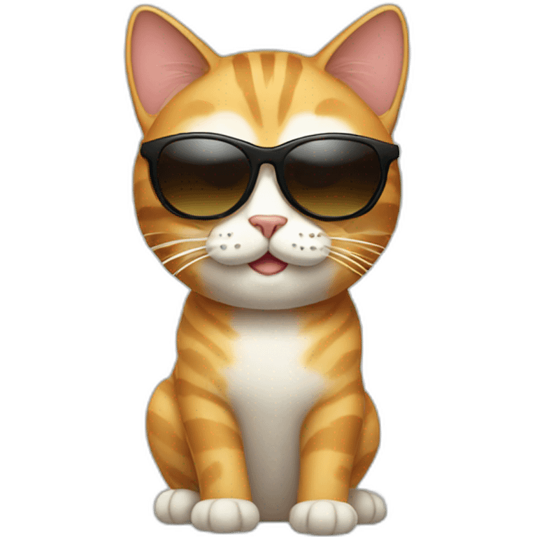 Cat with sunglasses emoji