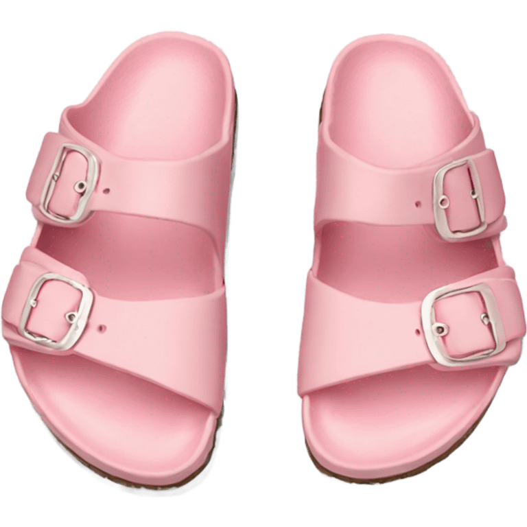 light pink birkenstock sandals emoji