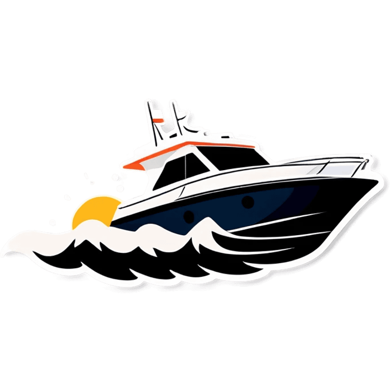 recreational boat in waves emoji