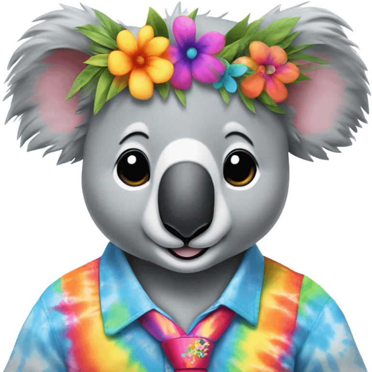 Hippie girl koala emoji