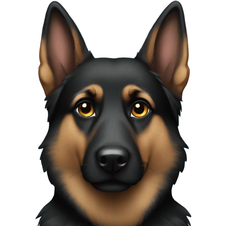 Black german shepard dog emoji