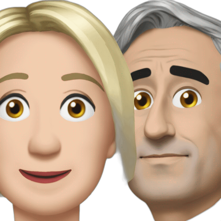 Marine Le Pen embrasse Zemmour emoji