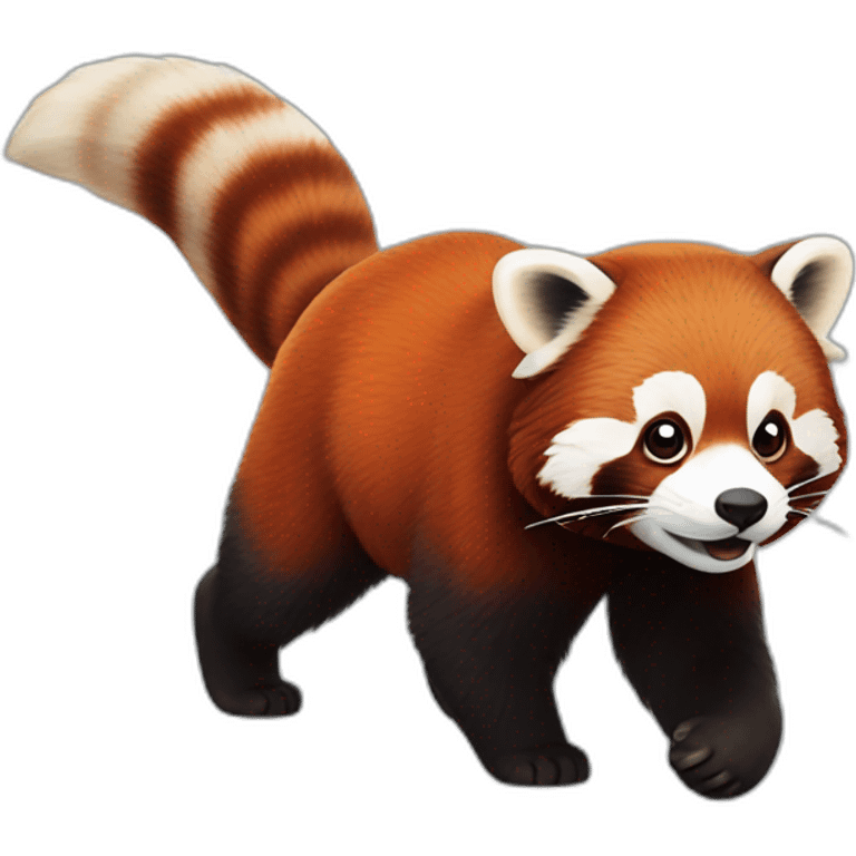 Red panda walking emoji