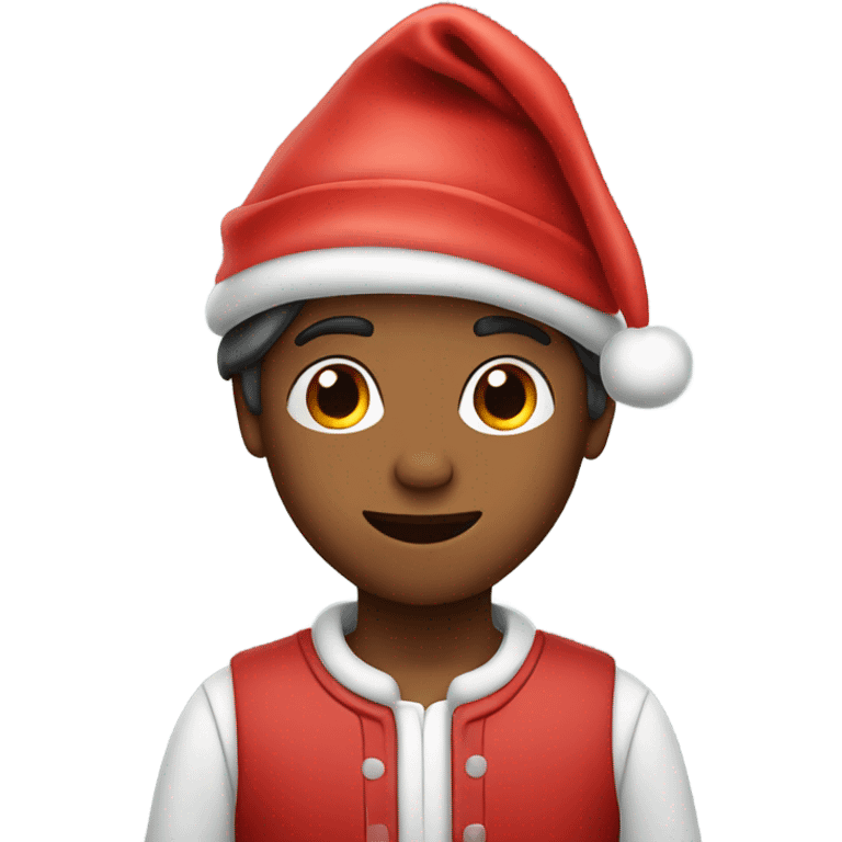 boy in santa hat  emoji