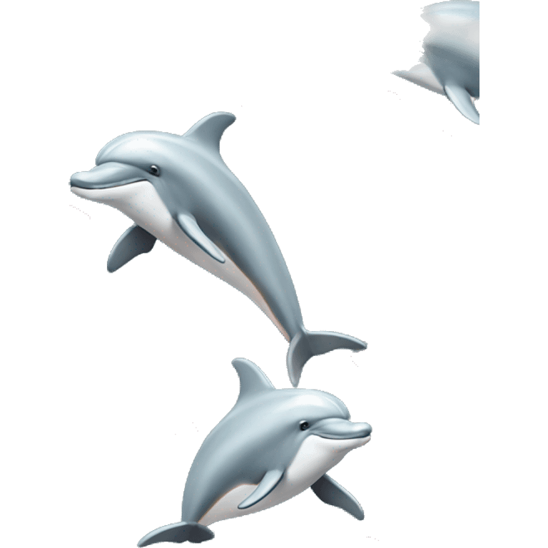 Dolphins with hibiscuses emoji